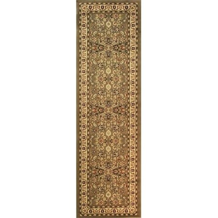 Infinity Home Infinity Home 549352 Barclay Sarouk 2 ft. 3 in. x 7 ft. 3 in. Runner Rug in Green 549352